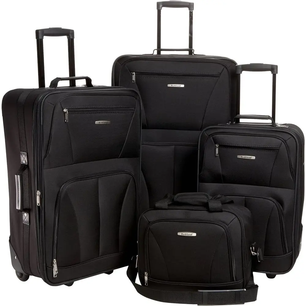 

Набор из 4 легких расширяемых чемоданов Upright Large Set, черный (14/19/24/28)