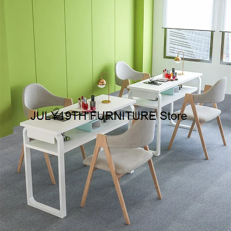 

Modern Solid Wood Manicure Tables For Commercial Furniture Manicure Tables Economical Light Luxury Professional Manicure Table