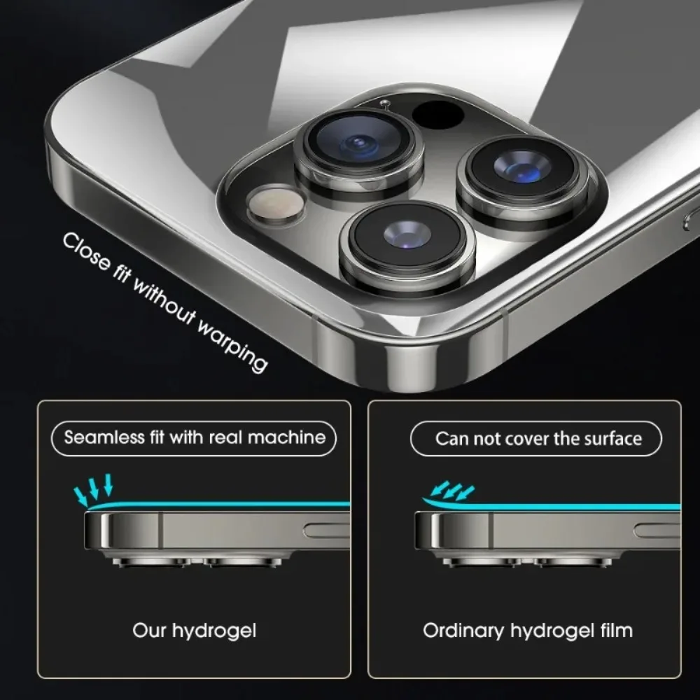 1-5 قطعة غطاء كامل الإطار الخلفي هيدروجيل فيلم وملصقات الحدود آيفون 17 16 15 14 13 ProMax 17Air الجانب الخلفي HD واضح حامي #5