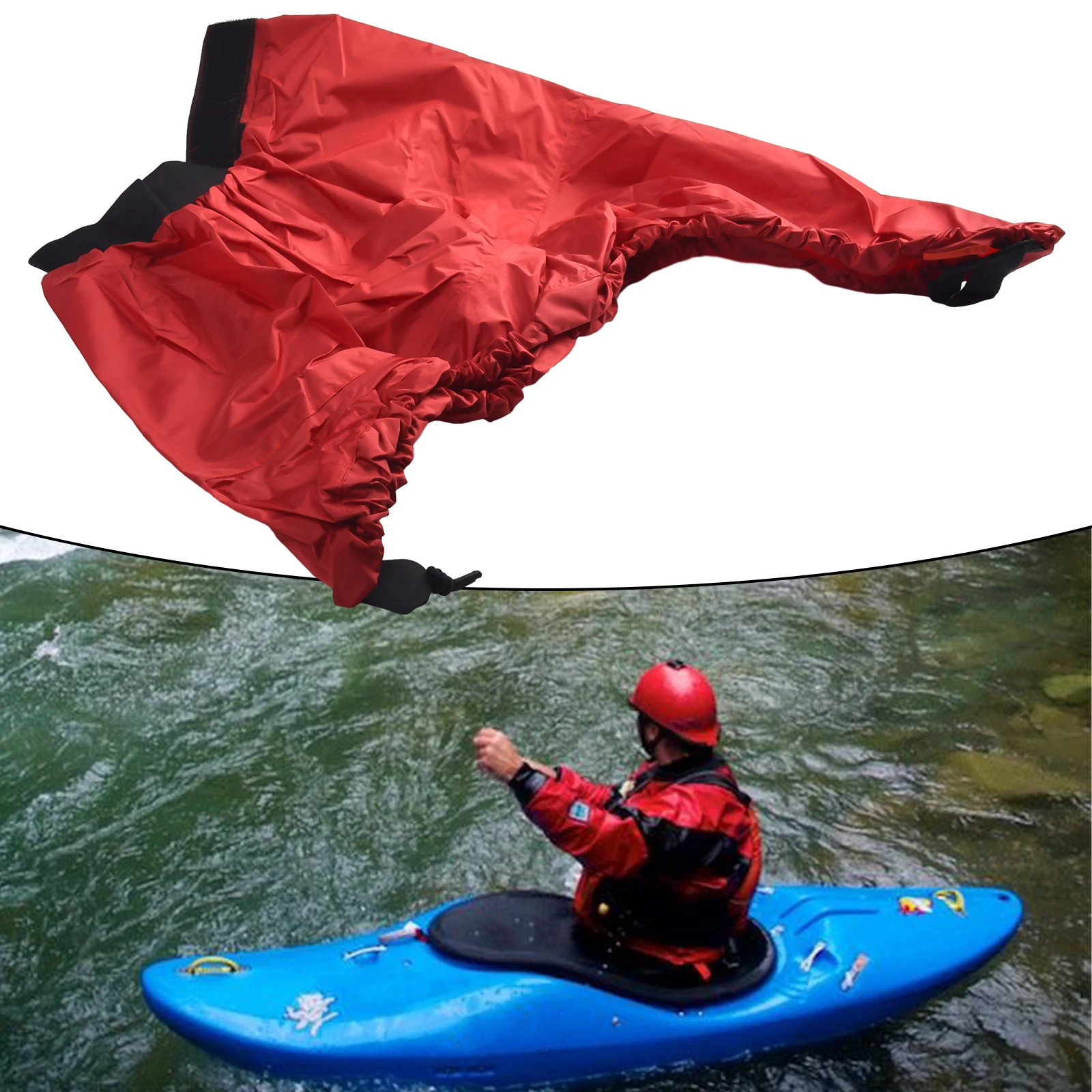 Waterproof Canoe Kayak Spray Skirt Deck Sprayskirt Cockpit Deck Cover/Adjustable Marine Boat Spraydeck Spray Deck Skirt S/M/ L