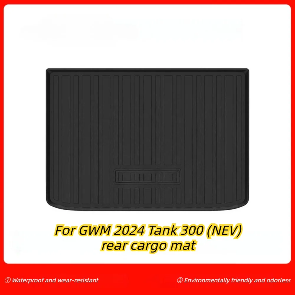 For GWM Tank 300 New Energy 400，the trunk mat is made of environmentally friendly TPE material, which is waterproof and odorless