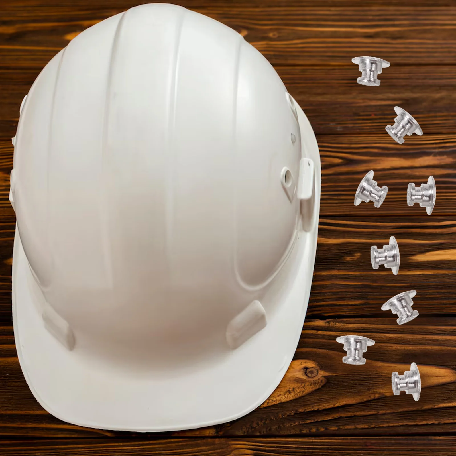 

8pcs Safety Parts Hard Hat Liner Buckles Replacement Iron Snap Studs For Hardhat Sweatband Durable Secure Fit Accessory