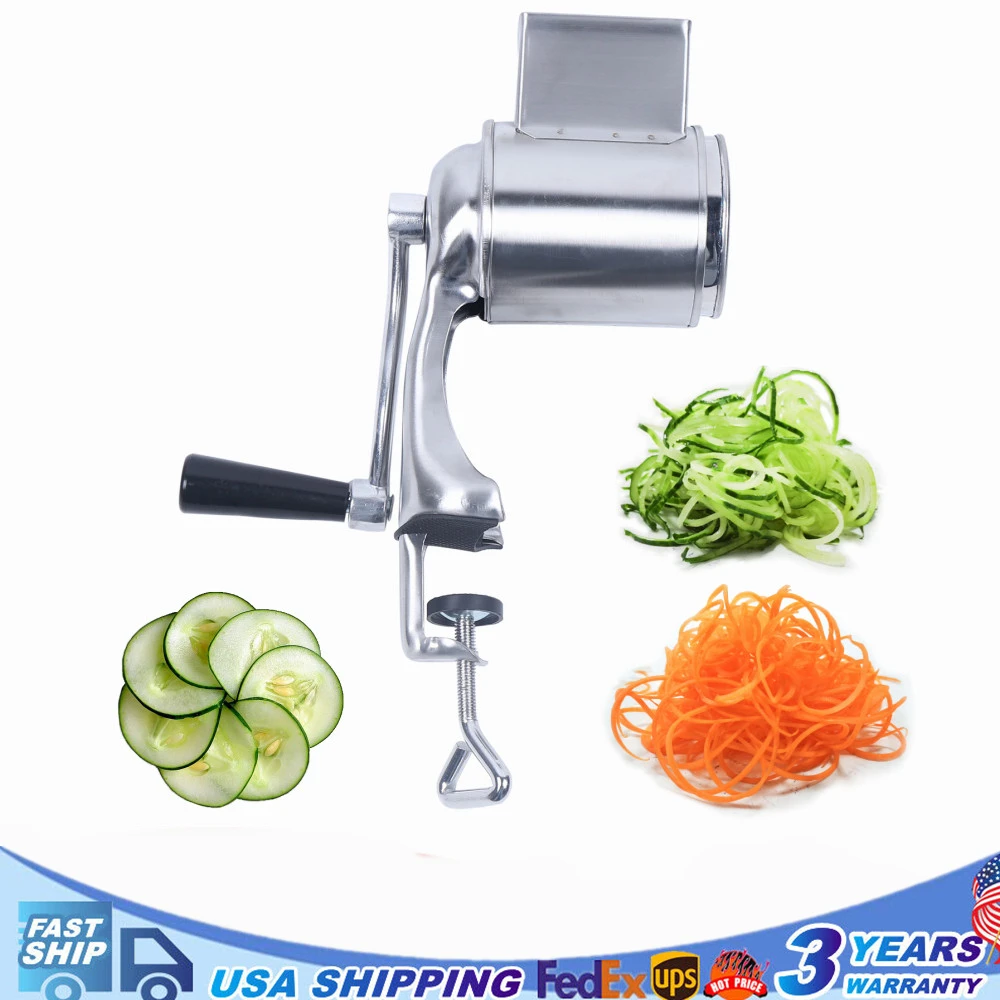 

Multifunction Aler Ch Neider StainleSS Steel Manual Rotating Vegetable Grater With 5-roll Kitchen Tool