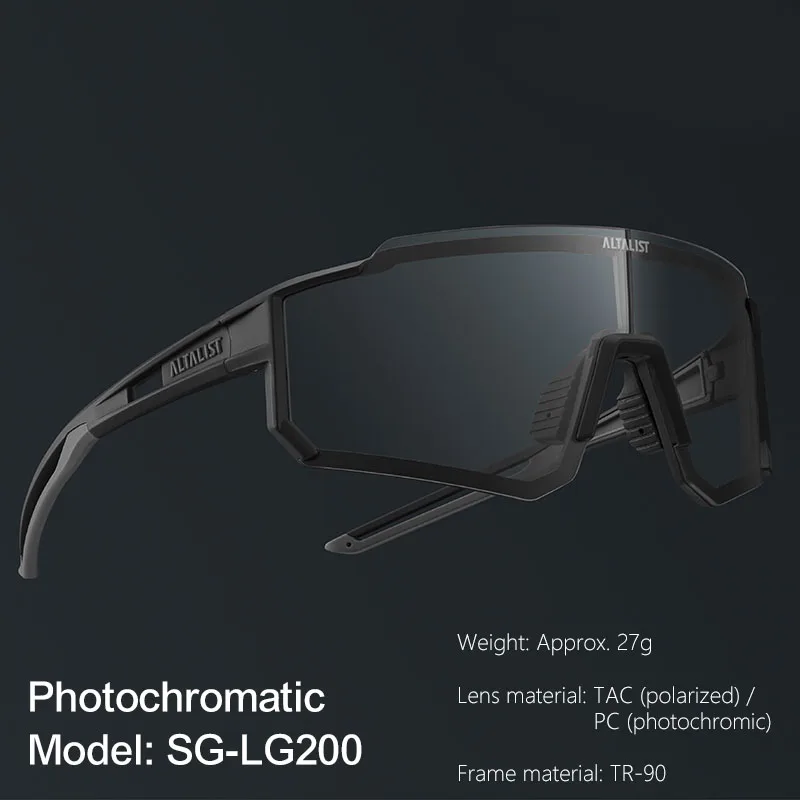 ALTALIST)Photochromic Polarized Sports Glasses Cycling Running