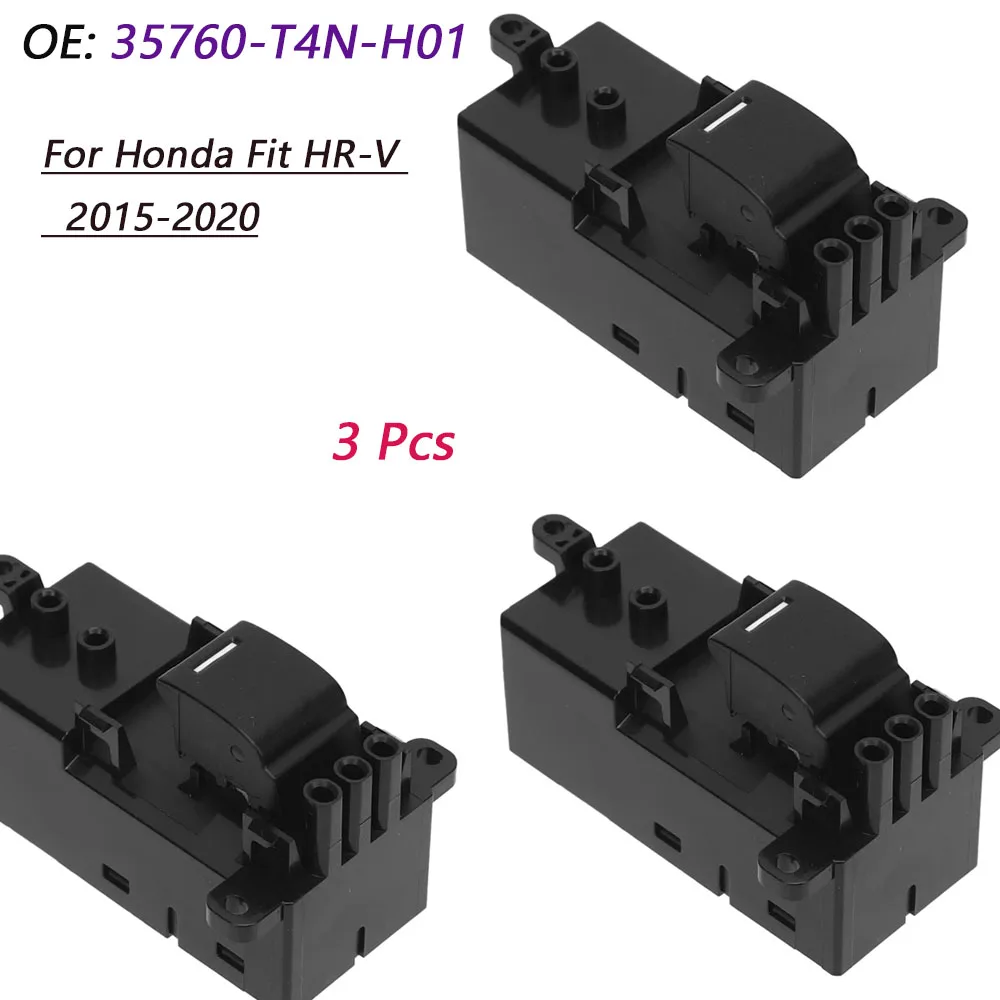 

3 Pcs Passenger Power Window Switch Control Button Lifter Regulator for Honda Fit HR-V 2015-2020 Car Auto Parts 35760-T4N-H01