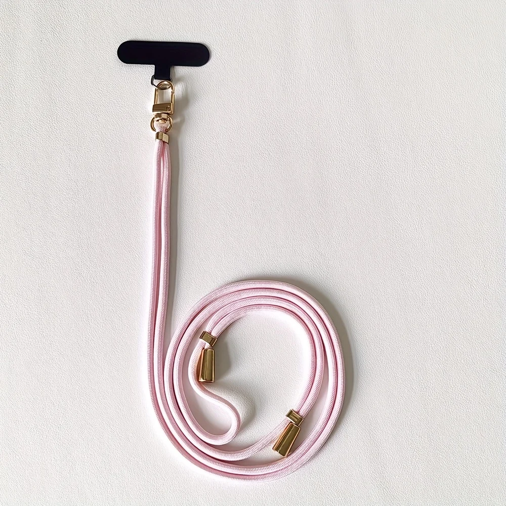 Verstelbare telefoonkoord, anti-drop telefoonriem voor op reis, lange verstelbare nekriem, duurzame effen kleur crossbody riem, functionele crossbody telefoonriem, duurzaam