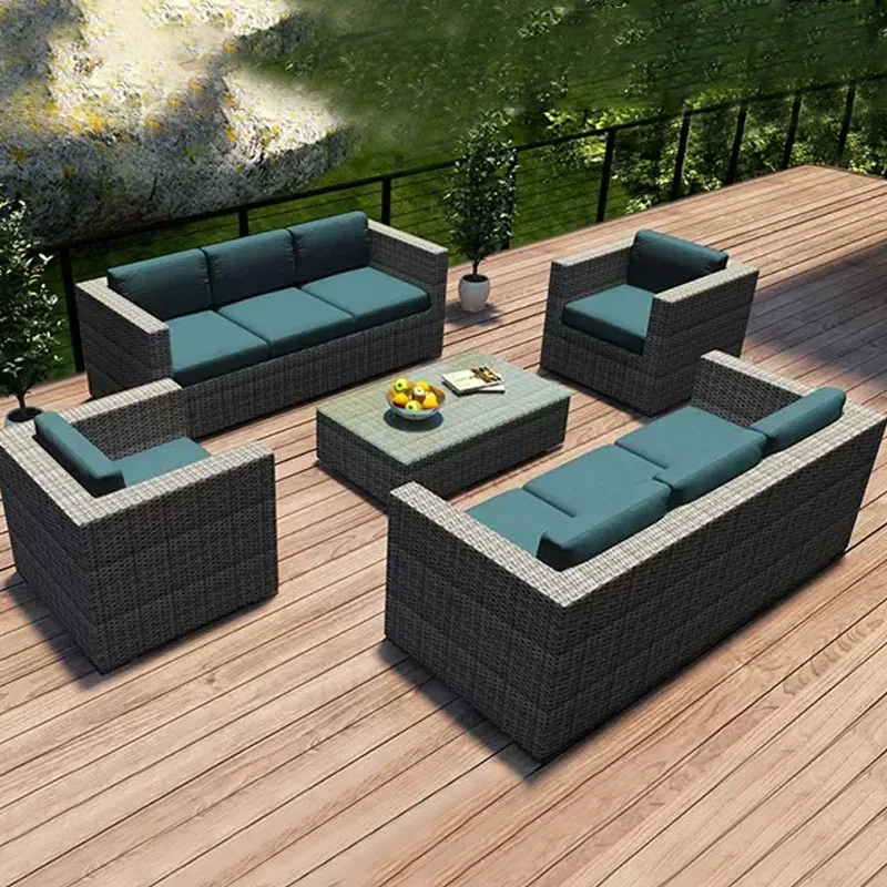 

Outdoor sofa rattan leisure combination courtyard terrace swimming pool public place scenic spot