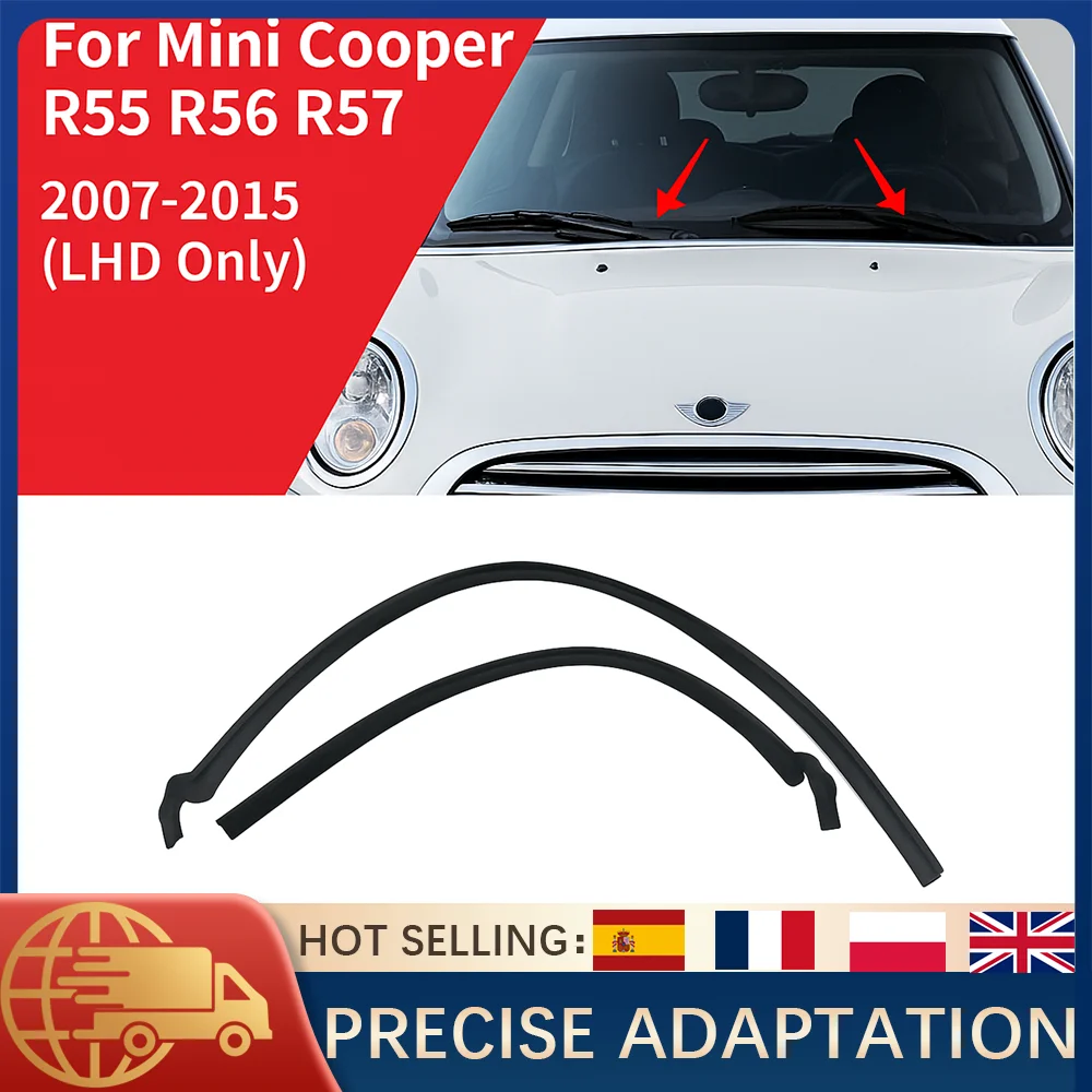 

2 шт. уплотнительная накладка на капот лобового стекла для Mini Cooper R55 R56 R57 2007-2015 51132751209 51132751210 только LHD