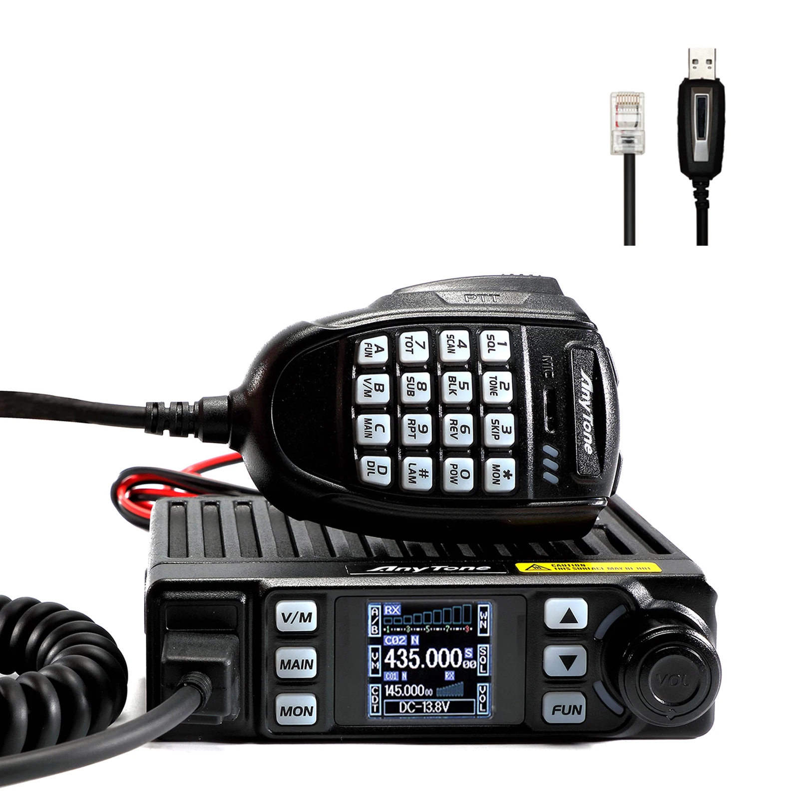 

AnyTone Mobile Amateur Transceiver AT-779UV 20-Watt Dual Band VHF/UHF Mobile Radio Long Range Mini Scanning Receiver w/Free Cabl