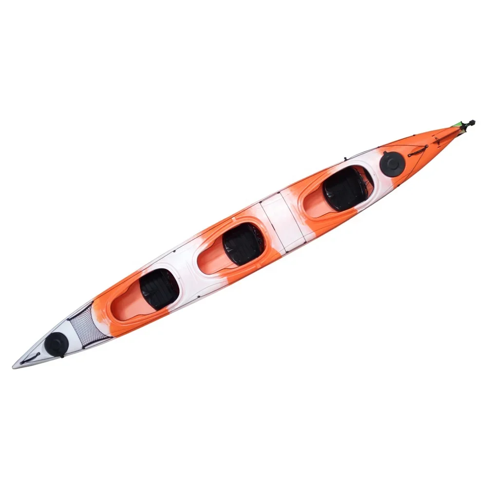 18.4FT 3 Person Sea Kayak Made In China Sit In Sea Fishing Kayak For Sale Ship To The Port