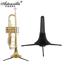 Portable TripodBlack Trumpet Brass Instrument Accessories Foldable Trumpet Stand Holder Bracket Removable Legs Music Tools