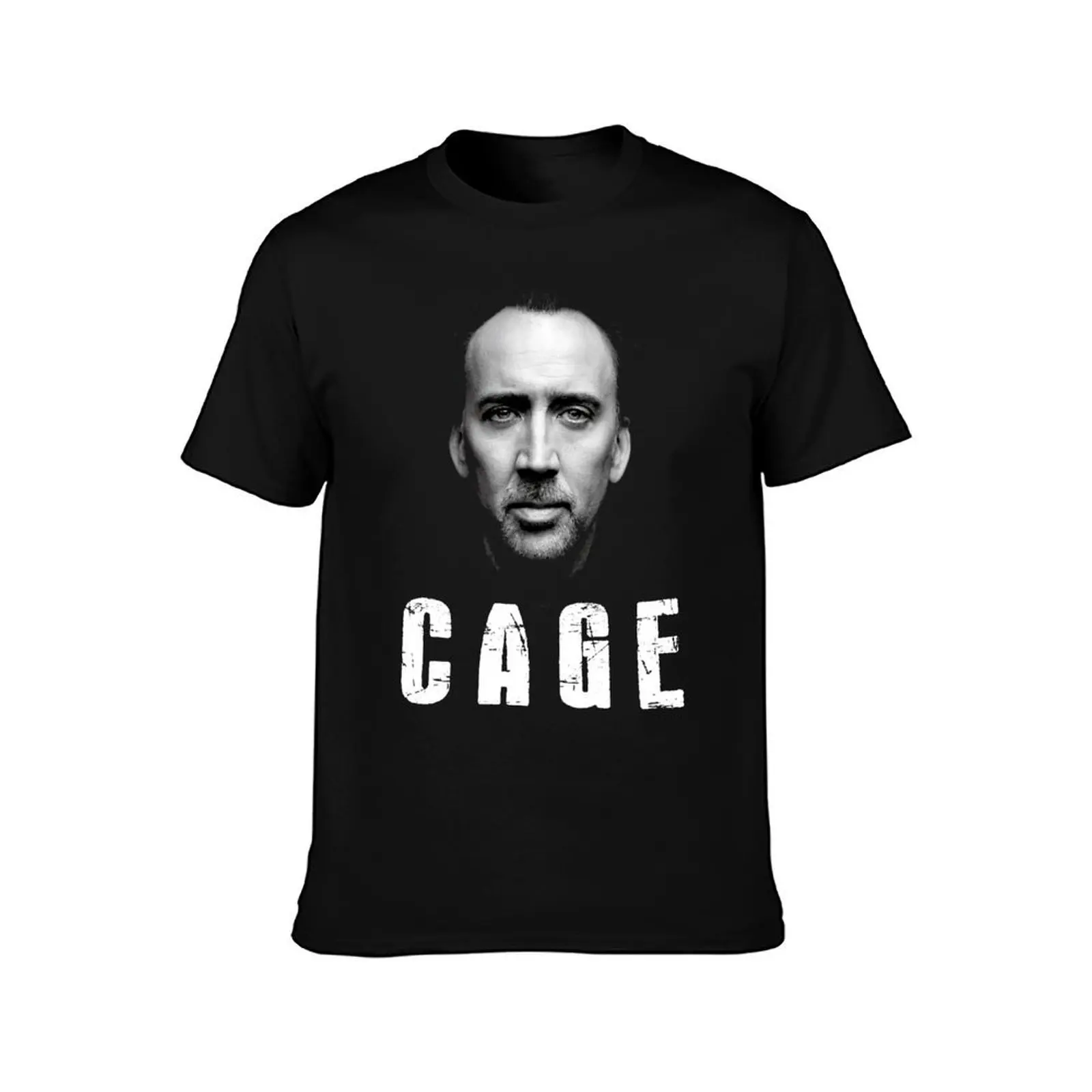 Nicolas Cage Iconic T-Shirt, Summer Casual Cotton Tee, Oversized Streetwear Tops, Vintage Graphic Print, Loose Fit Short Sleeve
