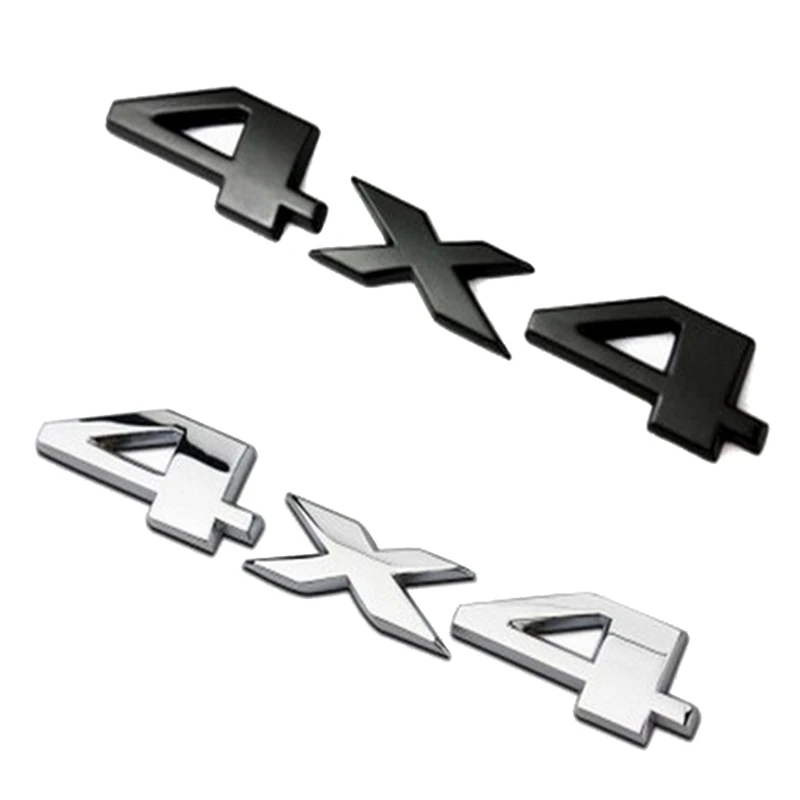 3-D Tailgate Letters Number Badge Decal Sticker 4X4 Four-wheel Black Silver Curved Adhesive No Fade Dropship