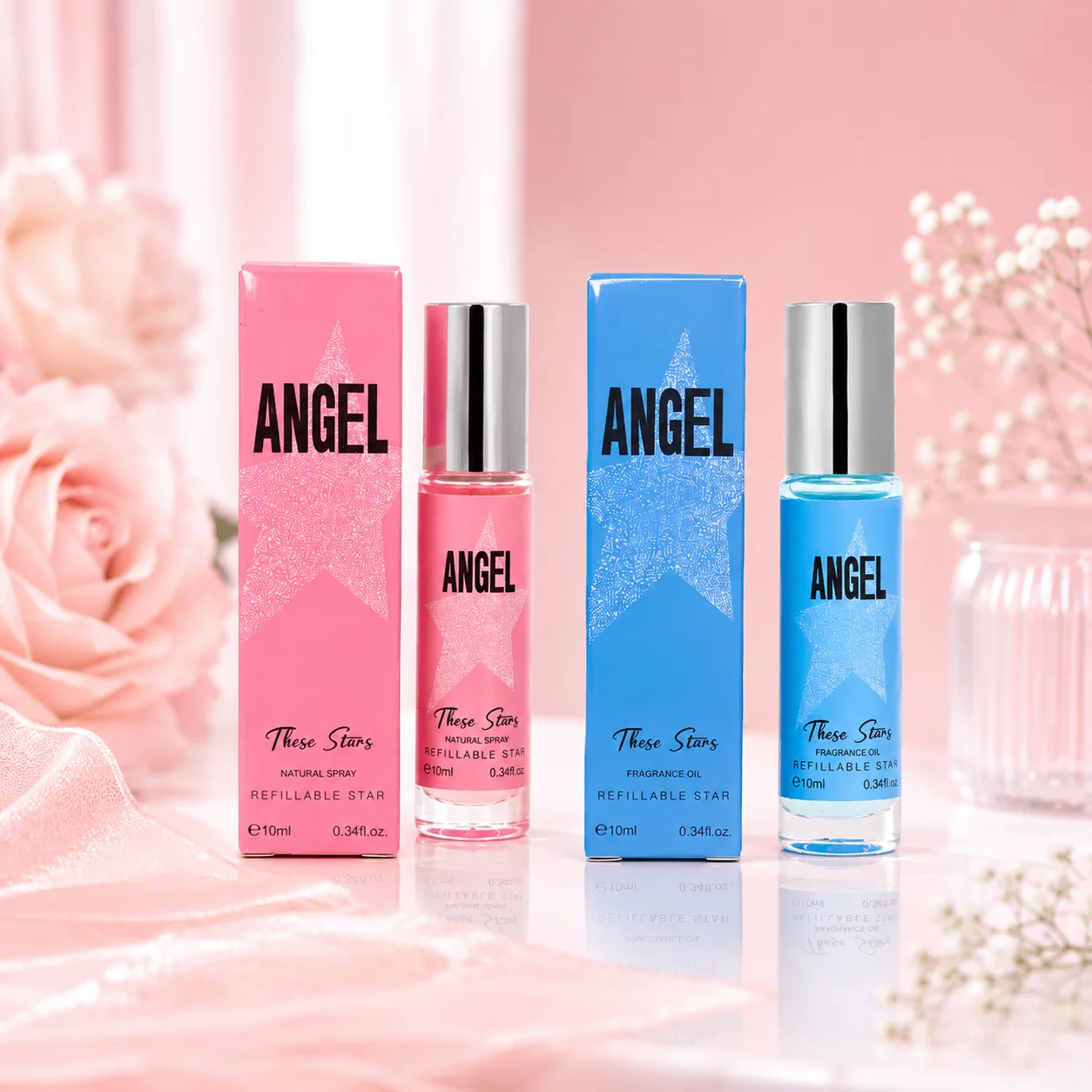 10ml  Jasmine Peach Angel These Stars Pheromone Oil - Fruity Aroma Perfume Oil, Long Lasting Fragrance Body Perfume Dating