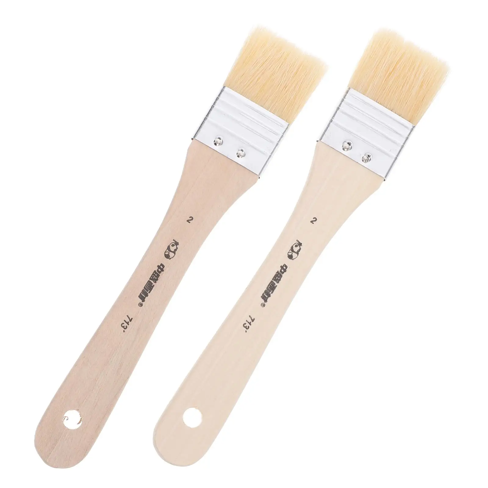 

Oil Painting Brush Set Wooden H Boar Bristle Large Brushes for Artists Students Wall Desk Craft Projects