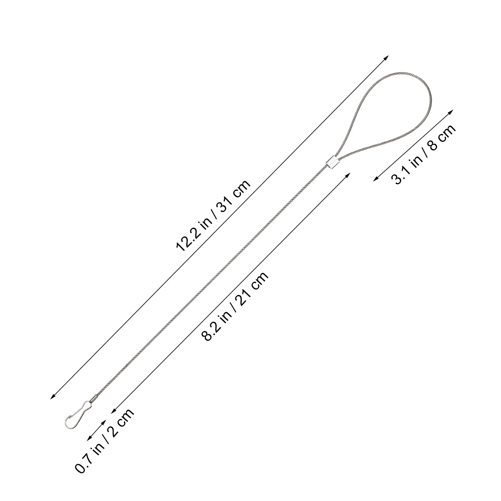 3 pièces loquet de porte câble tire longue Flexible 304 en acier inoxydable pour diverses portes clôtures réglage de sécurité loquet de porte câble tirer