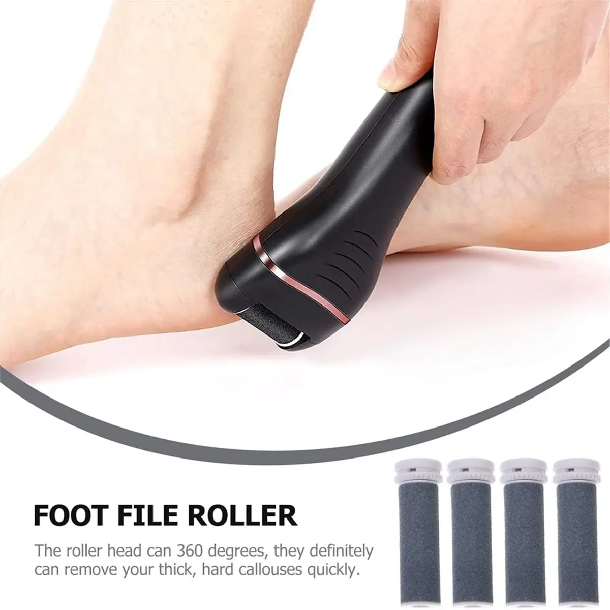 [NEW] 8pcs Electric Foot File Replacement Rollers - Extra Coarse Pedicure Tool Heads for Micro Pedi