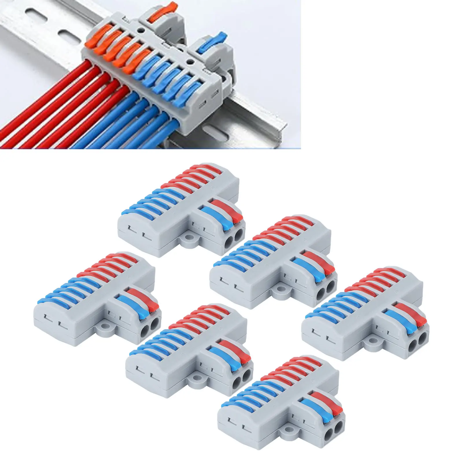Lever Wire Connector 2 in 10 Out Quick Connect Electrical Wire Connectors for Lighting Electrical Connector Wire Connector