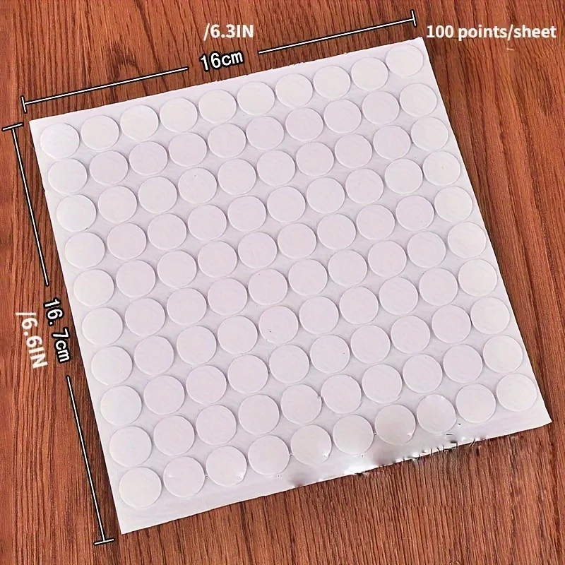 100 Transparent Double-sided Tape Dots, Party Decoration - Will Not Damage Walls - Detachable Double-sided Tape Dots