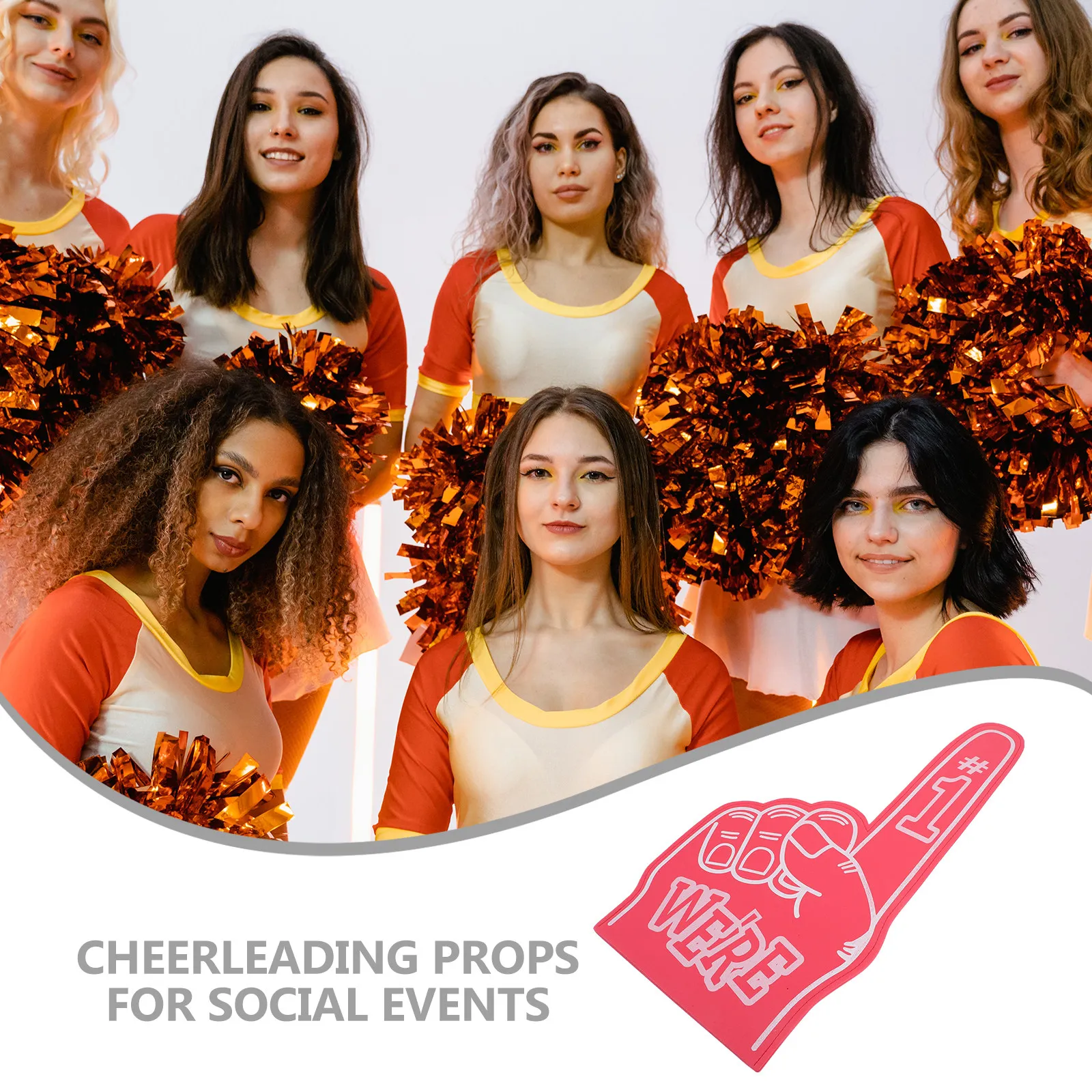 

Набор из 3-х гигантских вибрирующих пальцев из пенопласта для чирлидинга, многоразовые, удобные, для спортивных мероприятий, игр, вечеринок и праздников, генератор шума