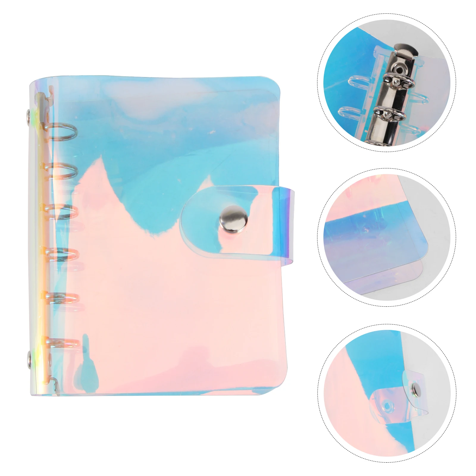 

Colorful File Binder Folder Stainless Steel Clip School Office Business Lightweight Portable PVC Material Loose Leaf Notebook