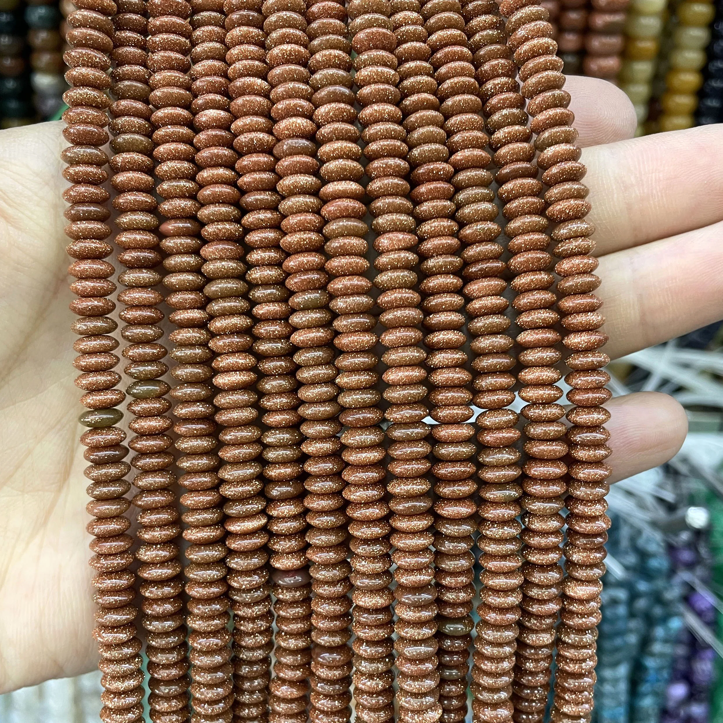 3X6MM Naturstein Rondelle Quarz Achat Türkis Runde Zwischenperlen für Schmuckherstellung DIY Armband Halskette Zubehör – Detail 21