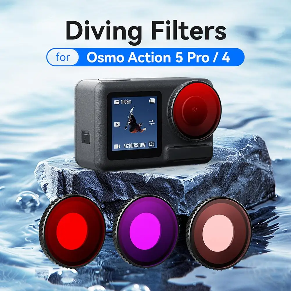 Per Djl Osmo Action 5 Pro/4 Filtro impermeabile Dji Specchio protettivo Fotocamera sportiva Accessori per fotocamere sportive professionali