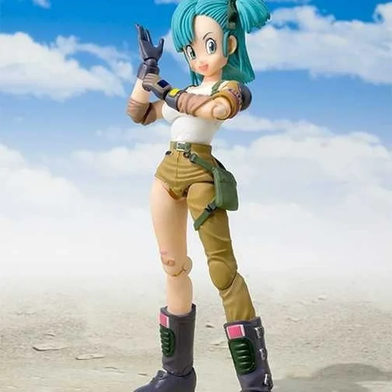 Dragon Ball Bulma Figura de ação móvel 14 cm Estátua de anime para decoração de mesa presente colecionável Grand Adventure Start