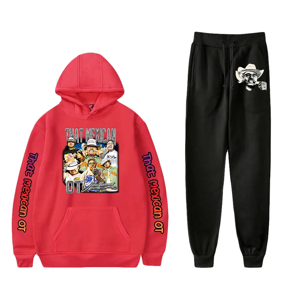 That Mexican OT Rapper Merch Pullover Hoodie Jogger Pants Two Piece Set Sweatshirts+Sweatpants Women Men's Set