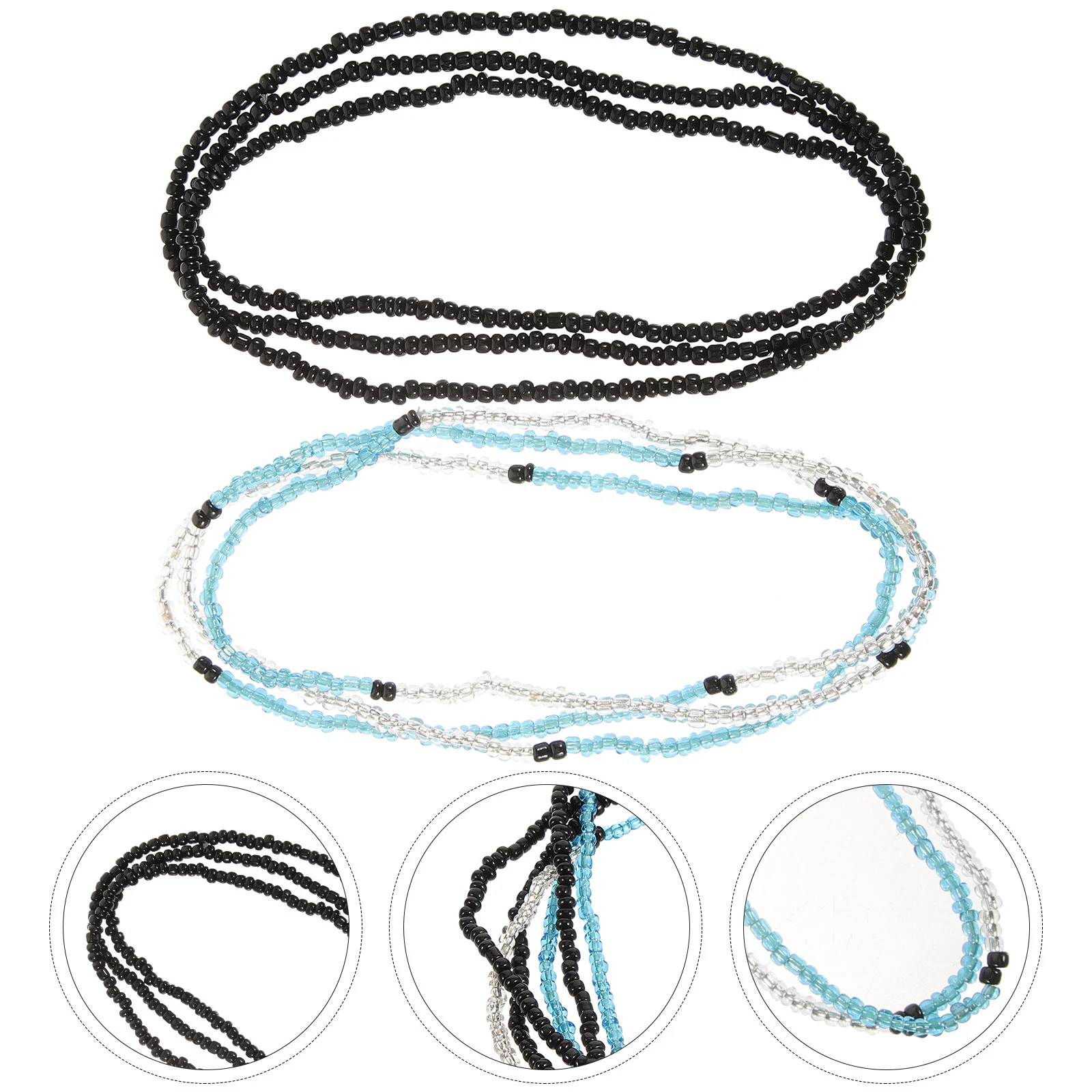 

2Pcs Stylish Beach Waist Chain Fashion Bikini Accessory Exquisite Waist Beads for Women Unique Attractive Gift