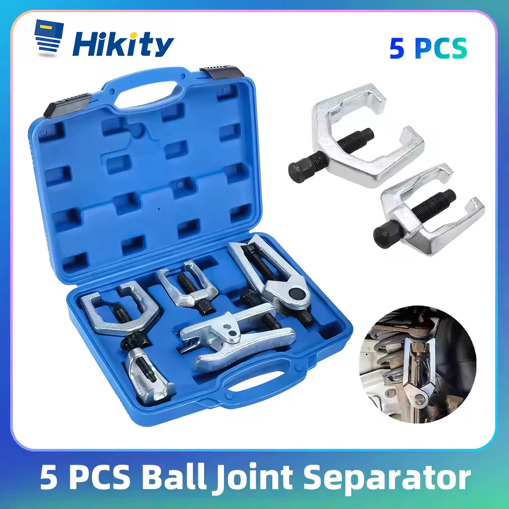 Séparateur de rotule Hikity, 5 pièces, extracteur de bras, outil pour extrémité de biellette de direction, kit de démontage pour l'entretien de l'avant, 5 outils réglables