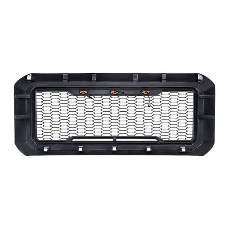 Raptor‑Style Glossy Black Mesh Front Grille Fits For Ford F250 F350 F450 F550 Super Duty 2011‑2016 Reference OE BC3Z‑8200‑G