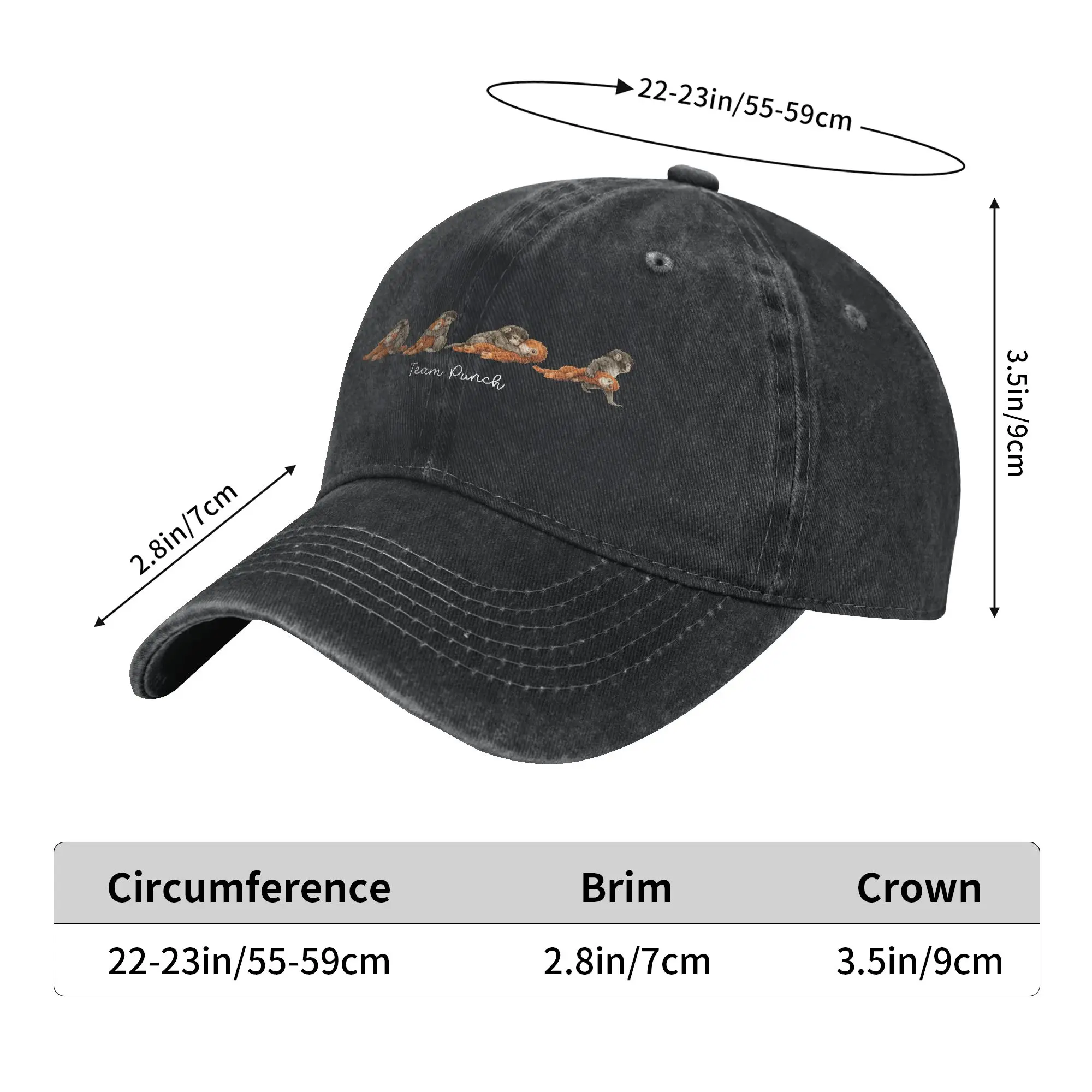 Team Punch Baby Monkey Punch Casual Baseball Cap Summer Trucker Hat Sun-Proof Hunting Camping Snapback Cap Men Baseball Caps