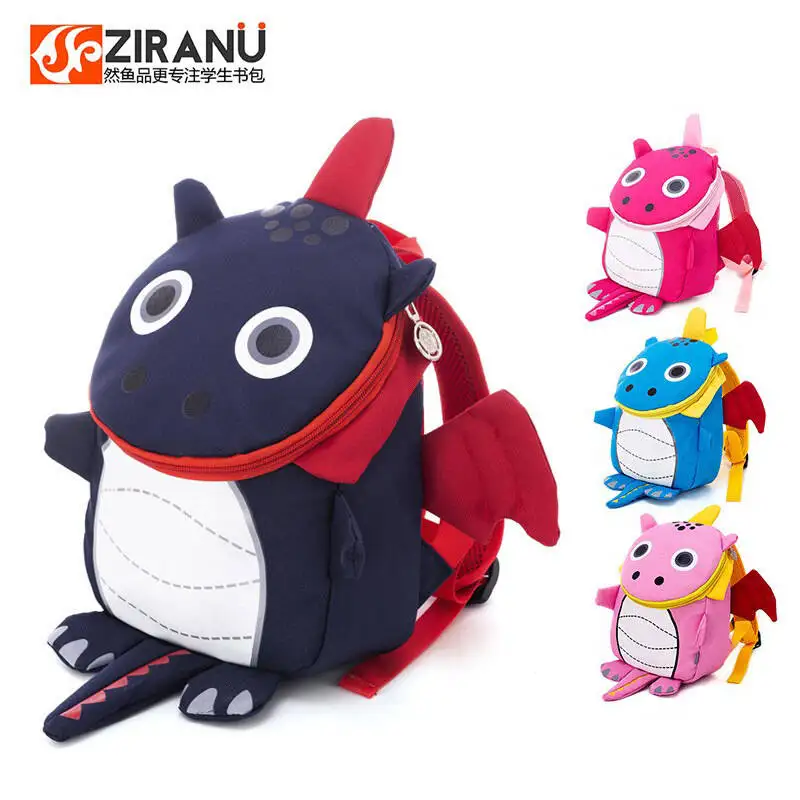 Rose Dragon School Backpack For Children Cute 3D Dinosaur Design Kids School Bags Boys Girls Schoolbag Plecak Szkolny backpack