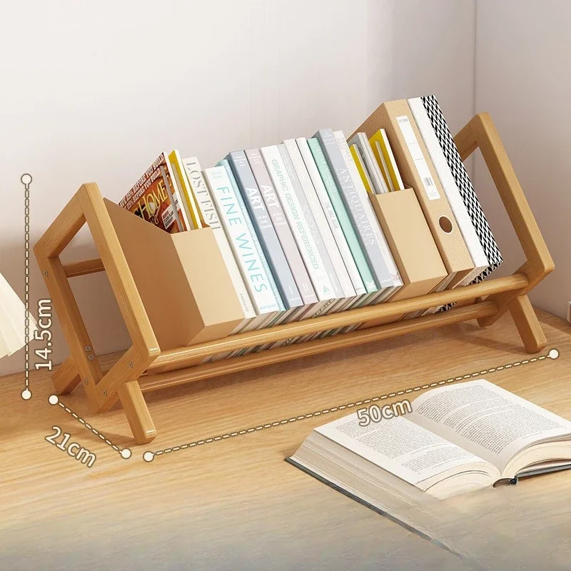 Exquisite Multi-functional Desktop Bookshelf Student Desk Nanzhu Vertical Small Book Storage Shelf Bookstand Shelf