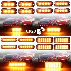 Luces LED estroboscópicas de emergencia para coche, faros delanteros de alto rendimiento, 4 piezas, 12-24V, modelos 03K, 04K, 06K, 12K, paquete de 4 unidades