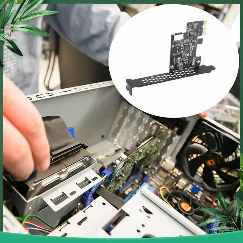 

(НОВИНКА) PCI Express 2.0 X1 USB 3.2 Gen1 TYPE-E Дополнительная карта Pcie Front Type-C Адаптер Riser USB3.1 Gen1 A-KEY Карта расширения 5 ГБ