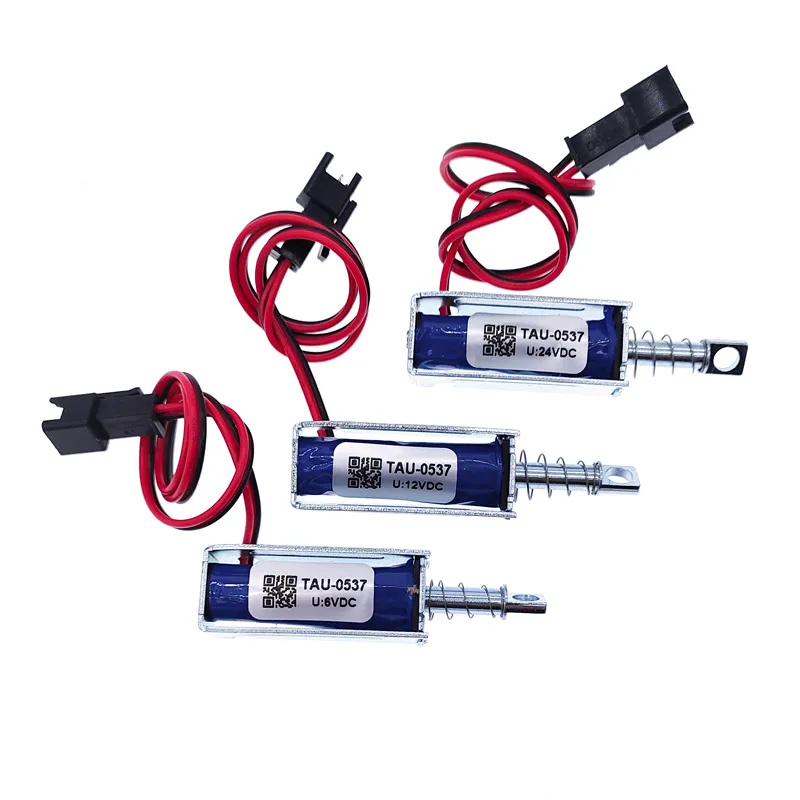 TAU-0537 Electromagnetic Magnetic DC 6V/12V/24V electric 1.5A/2A/1A Linear Solenoid