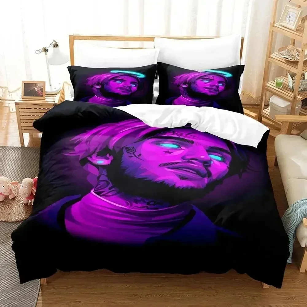3D Print Rapper Lil Peep Comfortable Duvet Quilt Cover Pillowcase Bedding Set Children Bedroom Decoration Home Textile