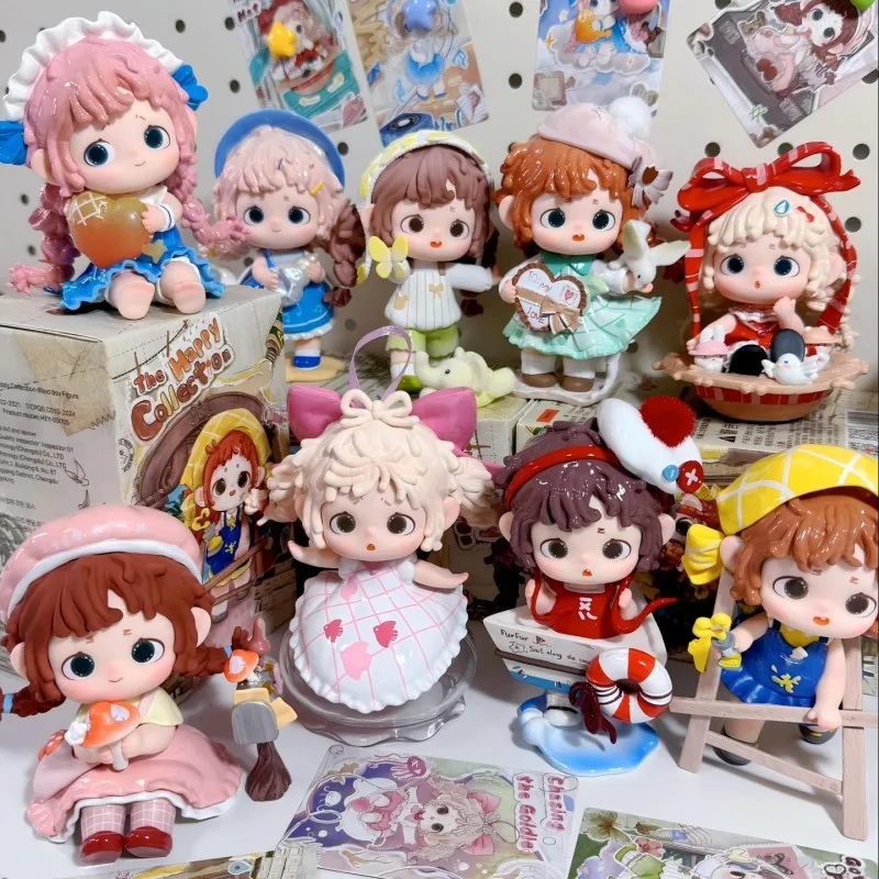 FURFUR Seria Happy Collection Blind Box Lalka FurFur Figurka Akcji Mystery Box Śliczna Statuetka Anime Niespodzianka na Biurko Torba Prezent Zabawka