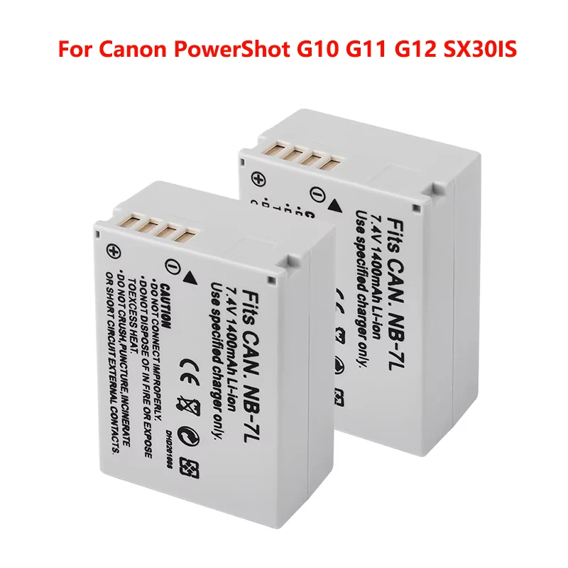 

7.4V 1400mAh NB-7L NB 7L NB7L Rechargeable Li-ion Battery for Canon PowerShot G10 G11 G12 SX30IS SX30 IS Digital Camera