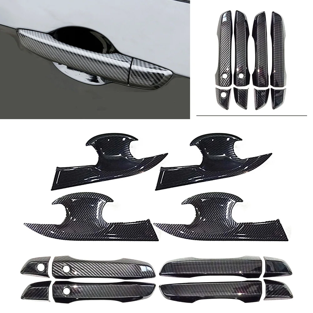 Car Exterior Door Handle Bowl Cover Trim For Honda Civic 2016 2017 2018 2019 Carbon Fiber Styling ABS