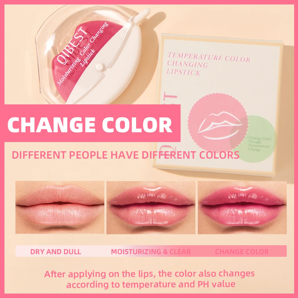 Lazy Lipstick Colors Ever-Changing Temperature Moisturizing Lip Balm Long Lasting Makeup Color Change Lipstick Female Cosmetics