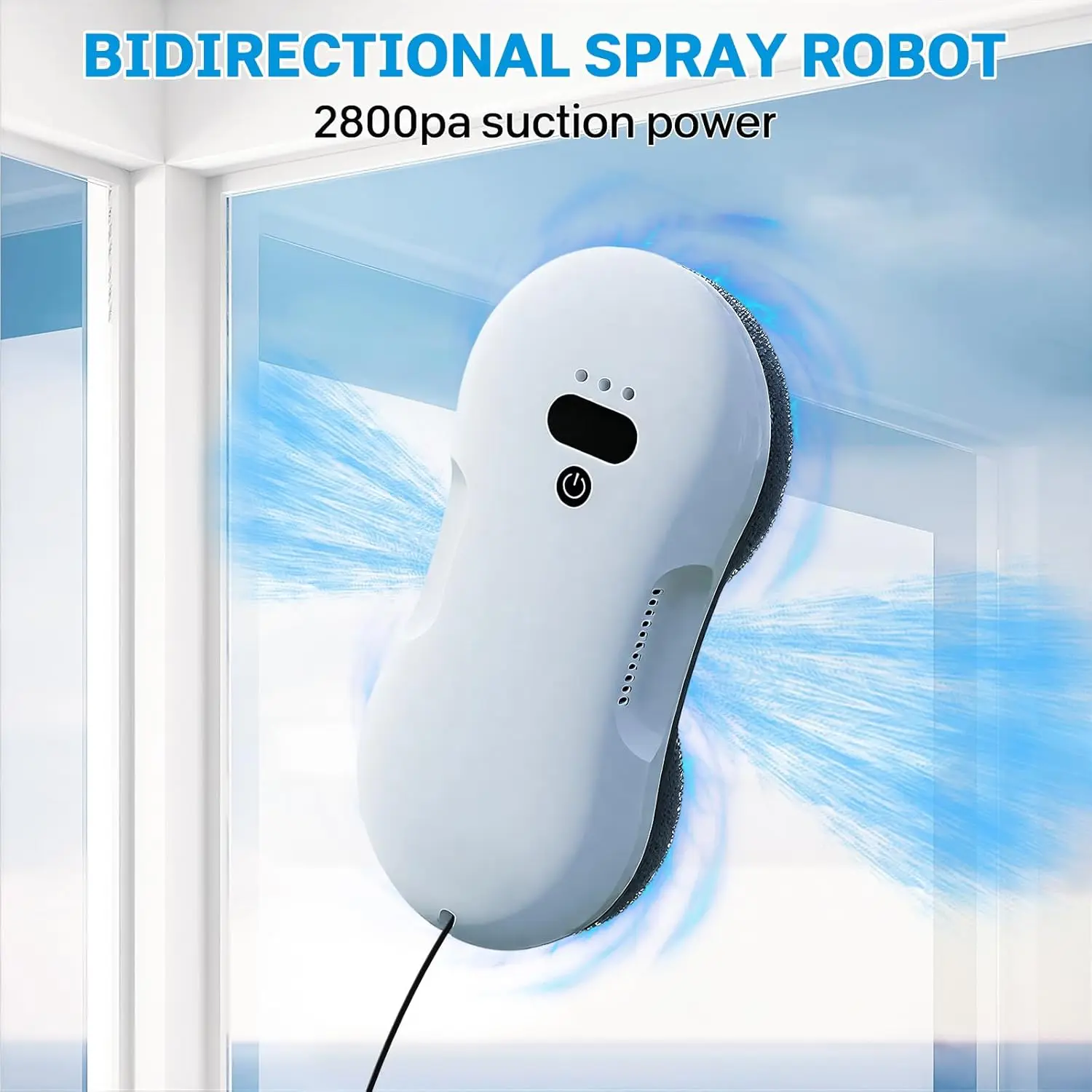 2026 New Upgrade Window Cleaning Robot, Automatic Cleaner with Dual, Vacuum 2800pa Suction, Electric Cleaner withUps