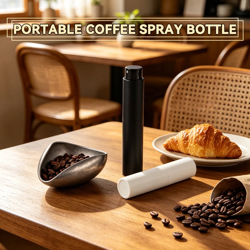10ML Portable Coffee Spray Bottle With Glass Body Press-down Type Anti-static Dust Removal Coffee Bean Grinding Spray Bottle