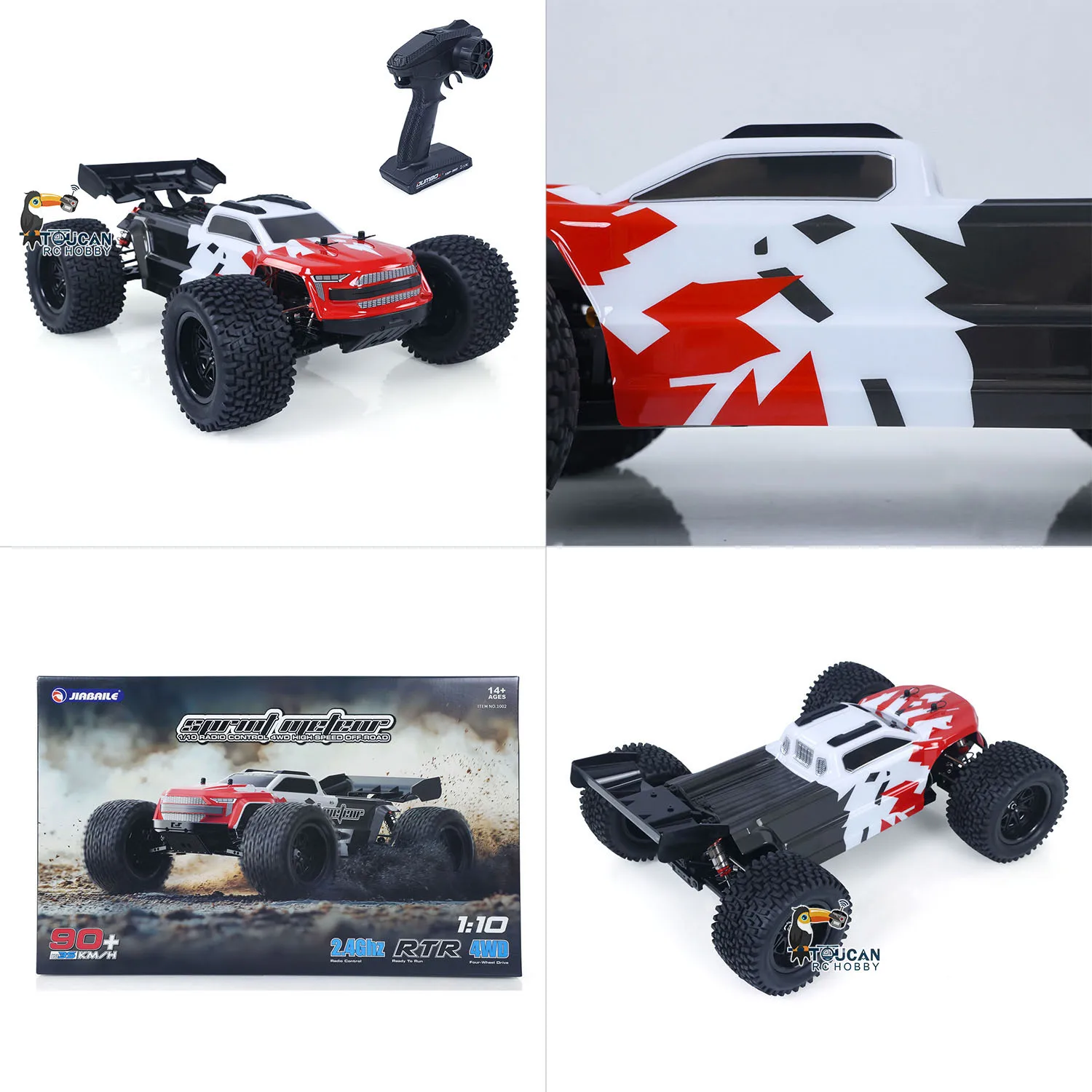 Prezent 1002 1/10 90KM/H Samochody wyścigowe RC Wysokiej Prędkości Sterowane Radiowo Elektryczny Ciężarówka 4x4 Model Samochodu Metalowe Amortyzatory Wypełnione Olejem Zabawki