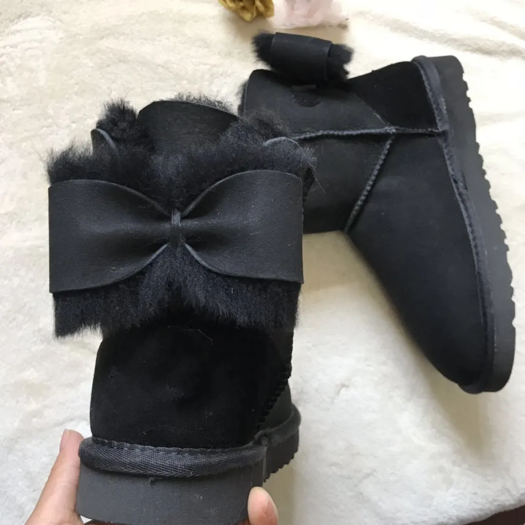 High Quality Flat Boots 2025 Shoes Women Snow Boots Real Wool Winter Warm Boots Genuine Sheepskin Leather Natural Fur Non-Slip