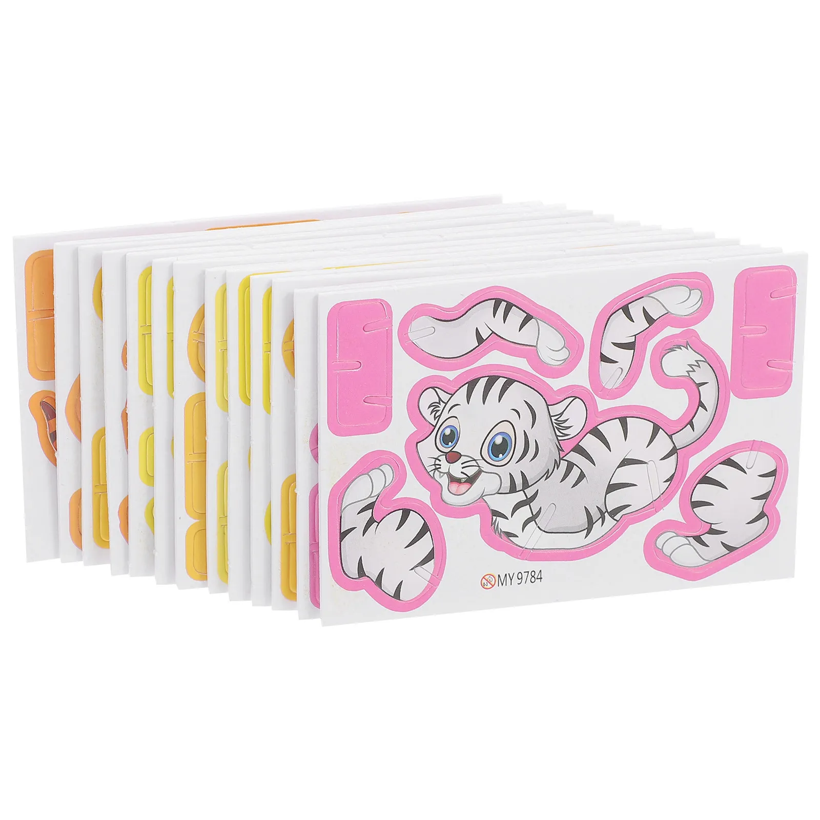 

50 Pcs Jigsaw Kid Puzzles Kids Cartoon Toy Interactive Tiger Children Toys Plaything Interesting