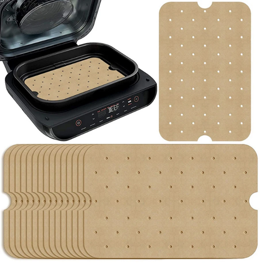 Revestimiento de papel para hornear Airfryer, alfombrilla antiadherente, utensilios de cocina para hornear, bandeja desechable para Ninja Foodi,