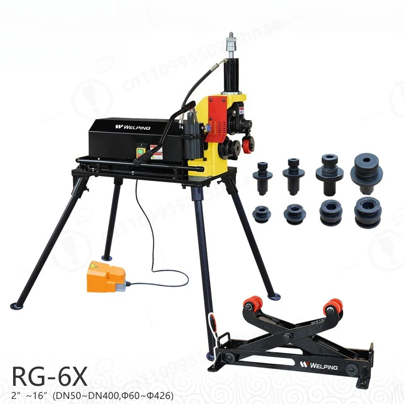 RG-6X Electric Hydraulic Roll Grooving Machine DN50-DN400 2-16 Inch Fire Pipe